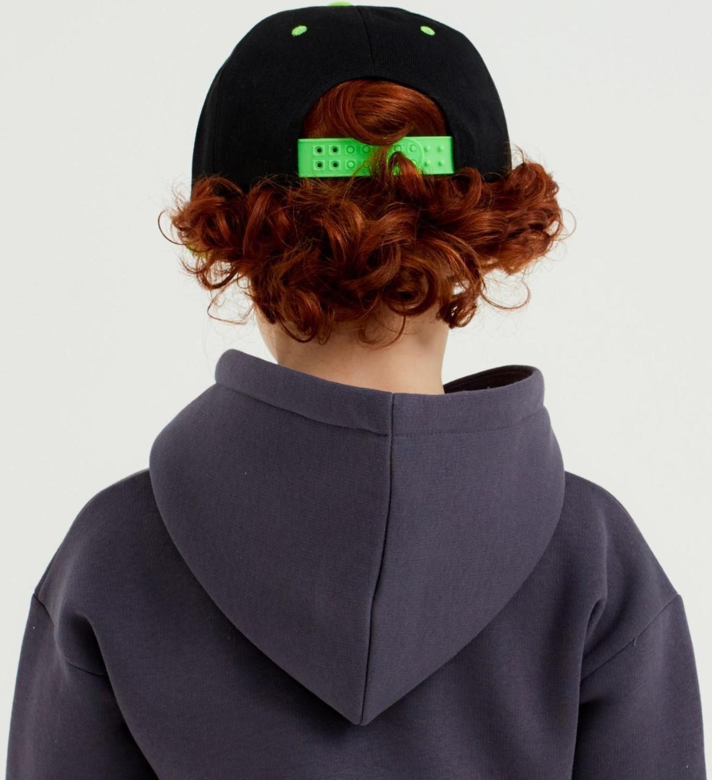 Бейсболка с прямым козырьком для мальчика MINAKU, размер 56, цвет чёрный/зеленый