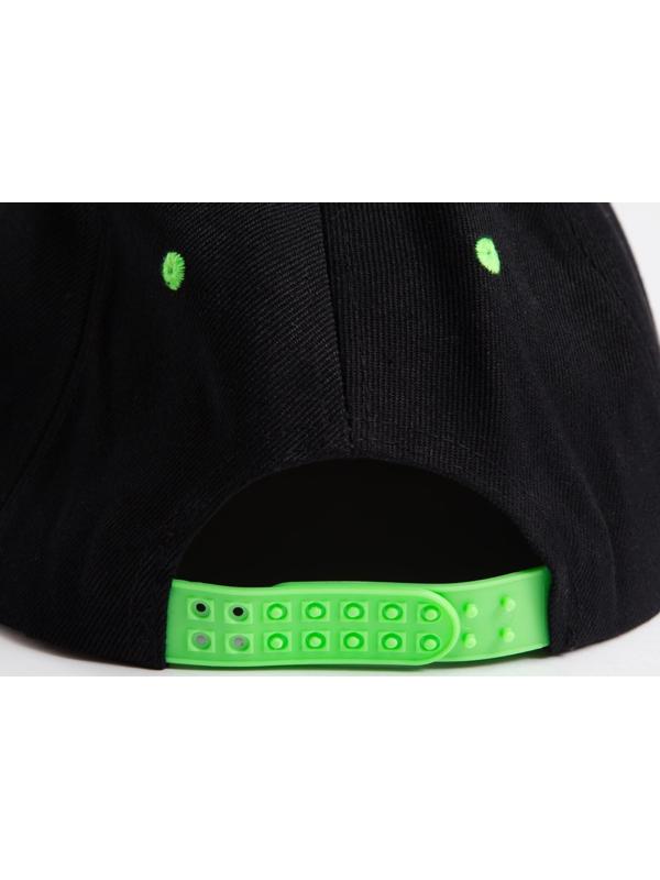 Бейсболка с прямым козырьком для мальчика MINAKU, размер 56, цвет чёрный/зеленый