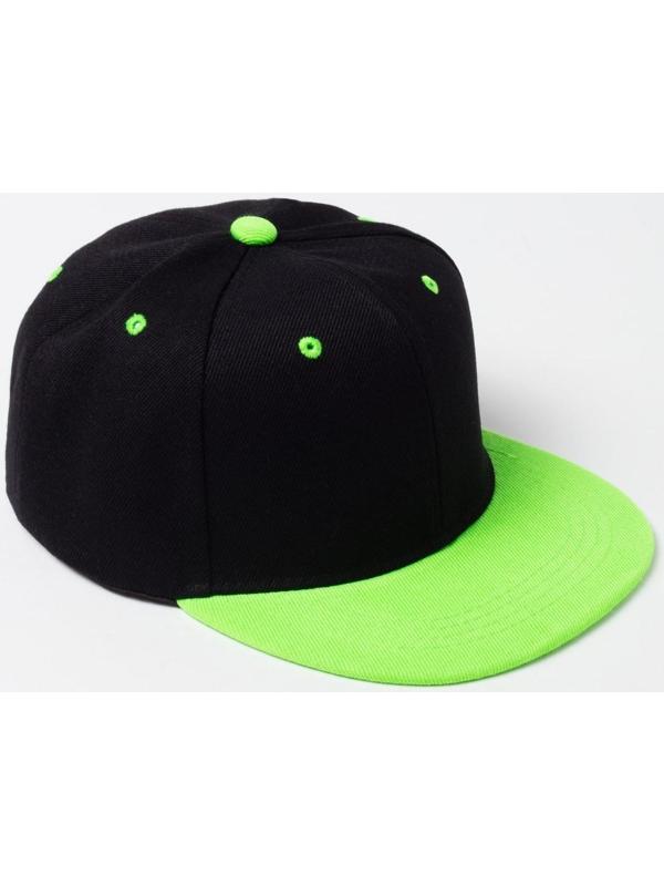 Бейсболка с прямым козырьком для мальчика MINAKU, размер 56, цвет чёрный/зеленый
