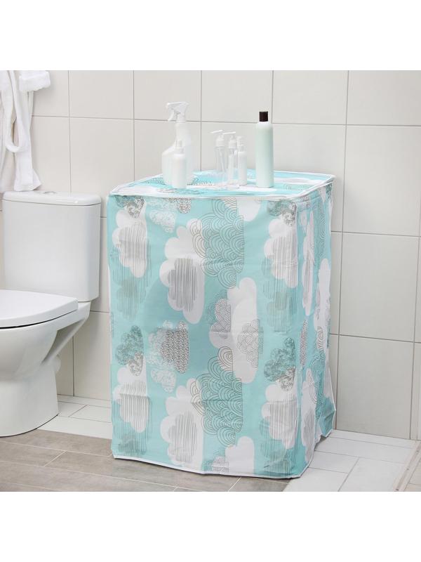Чехол для стиральной машины с вертикальной загрузкой Доляна, 60×55×82 см, PEVA, цвет МИКС