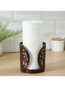 Держатель для бумажных полотенец «Полянка», 13,5×14 см, цвет МИКС