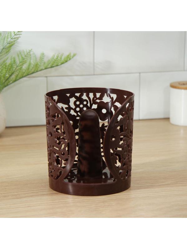 Держатель для бумажных полотенец «Полянка», 13,5×14 см, цвет МИКС