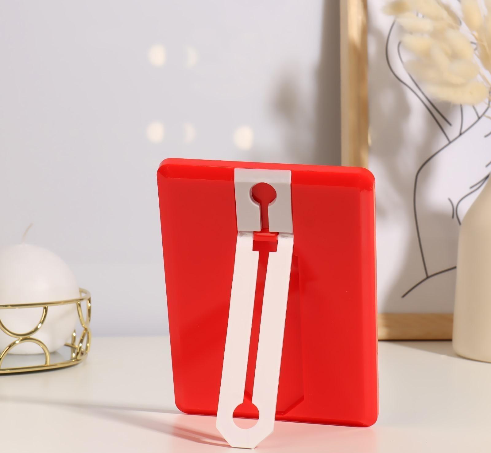 Зеркало настольное, на подставке, зеркальная поверхность 10,5 × 15,5 см, цвет МИКС