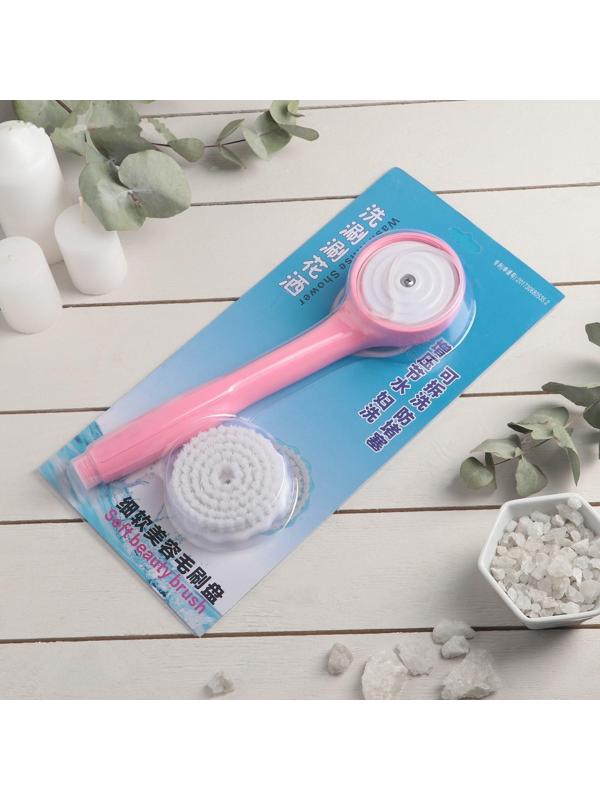 Щётка массажная-насадка для душа, цвет МИКС