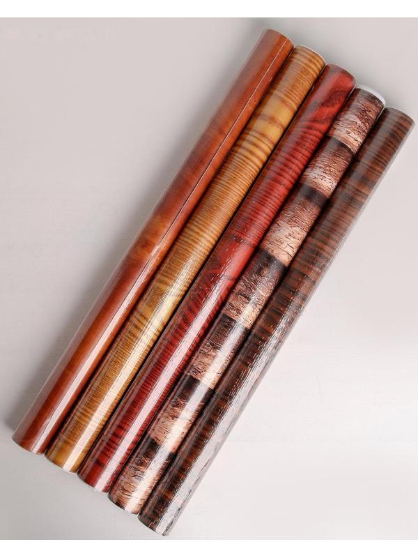 Плёнка самоклеящаяся «Дерево», 45×200 см, рисунок МИКС