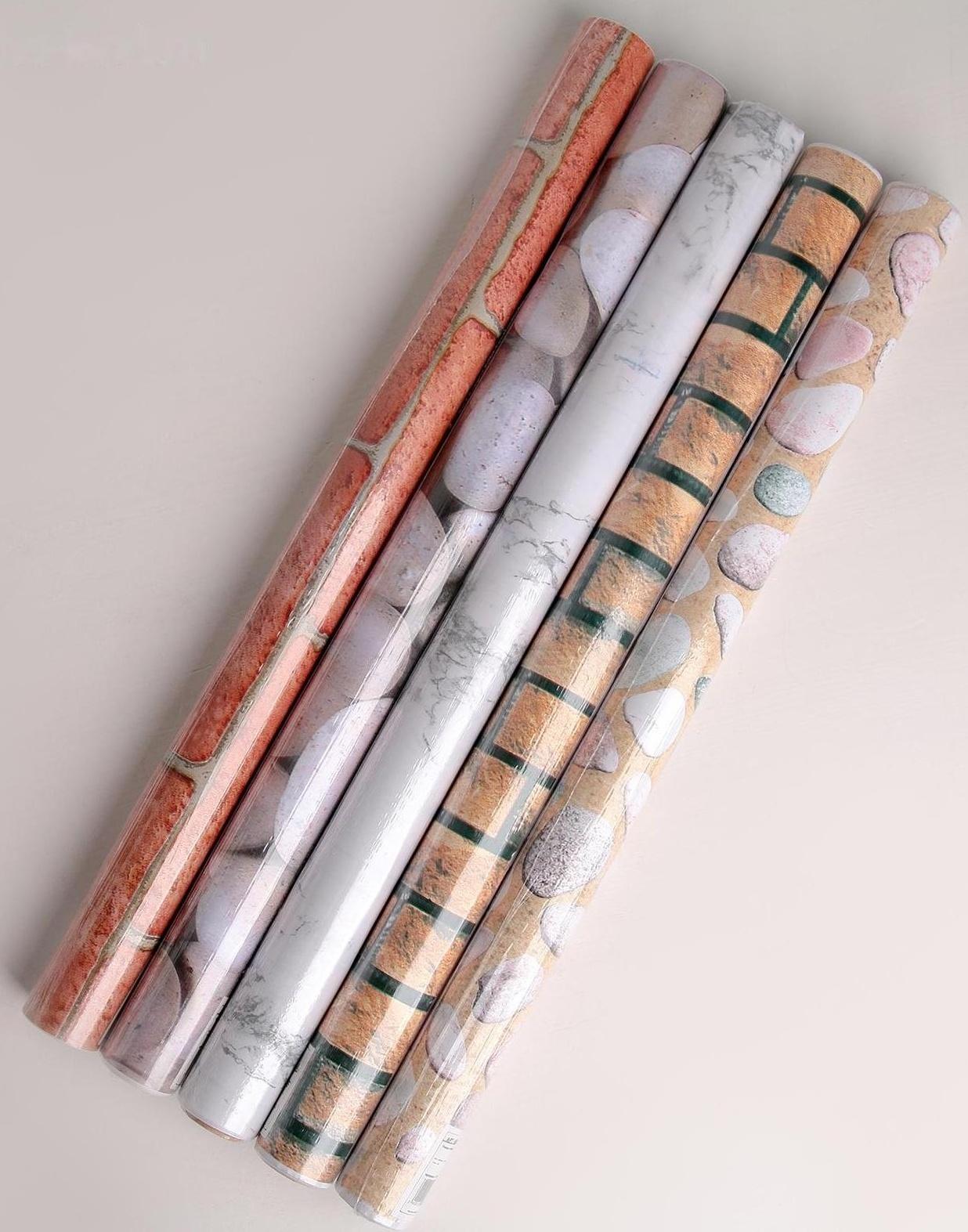 Плёнка самоклеящаяся «Камни», 45×200 см, рисунок МИКС