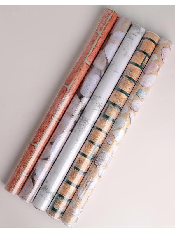 Плёнка самоклеящаяся «Камни», 45×200 см, рисунок МИКС