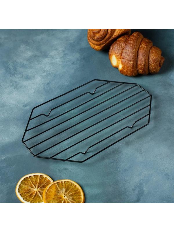 Решётка для глазирования и остывания кондитерских изделий KONFINETTA «Октаэдр», 25×15×1,8 см, цвет чёрный