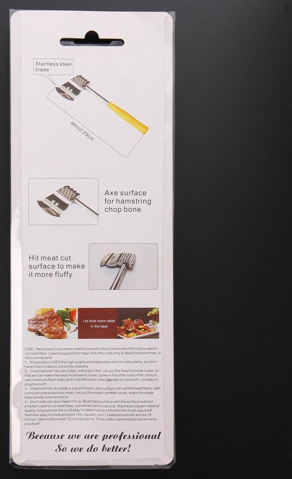 Молоток-топорик с прорезиненной ручкой для отбивки мяса, цвет МИКС