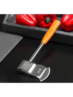 Молоток-топорик с прорезиненной ручкой для отбивки мяса, цвет МИКС