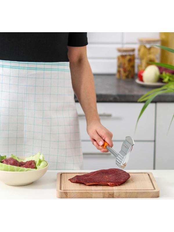 Молоток-топорик с прорезиненной ручкой для отбивки мяса, цвет МИКС