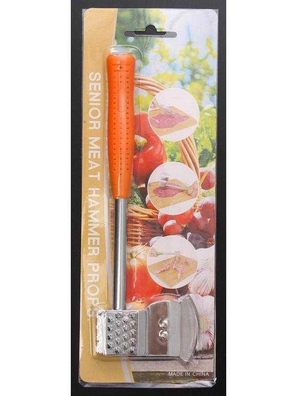 Молоток-топорик с прорезиненной ручкой для отбивки мяса, цвет МИКС