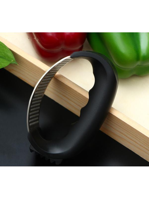 Пресс для чеснока Magistro «Велес», 11×7×5 см, цвет чёрный