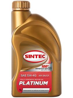 Масло моторное Sintec Platinum 5W-40, SN/CF, синтетическое, 801940, 1 л