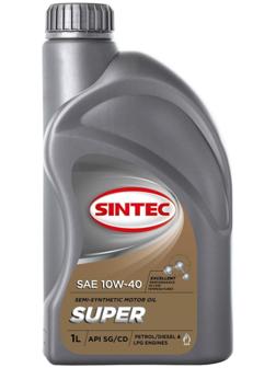 Масло моторное Sintec Super 10W-40, SG/CD п/синтетическое, 801893, 1 л