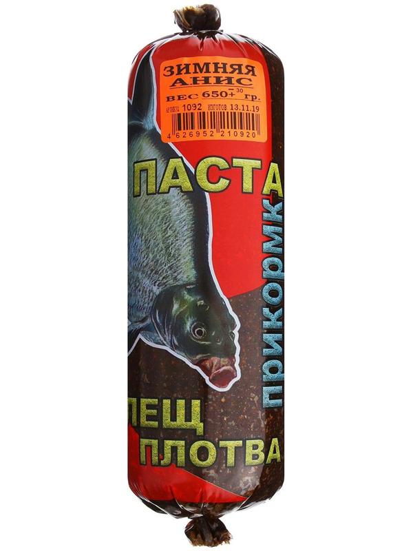 Прикормка зимняя, лещ-плотва (паста), анис, 650 г