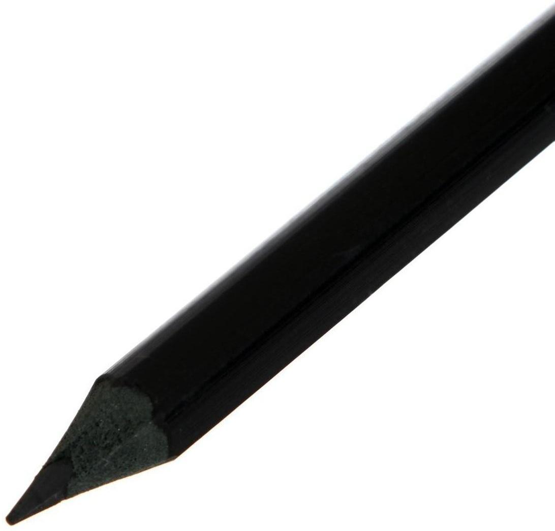 Карандаш чернографитный Н, Calligrata, с ластиком, пластиковый, микс