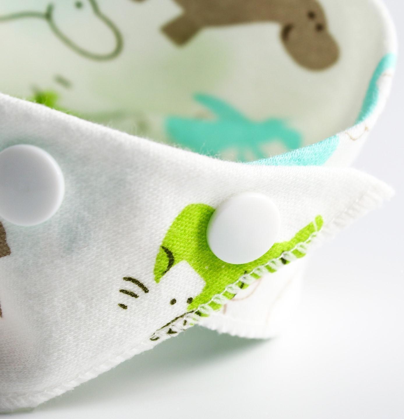 Нагрудник-бандана/слюнявчик для кормления непромокаемый с прорезывателем на кнопке, цвет голубой, МИКС