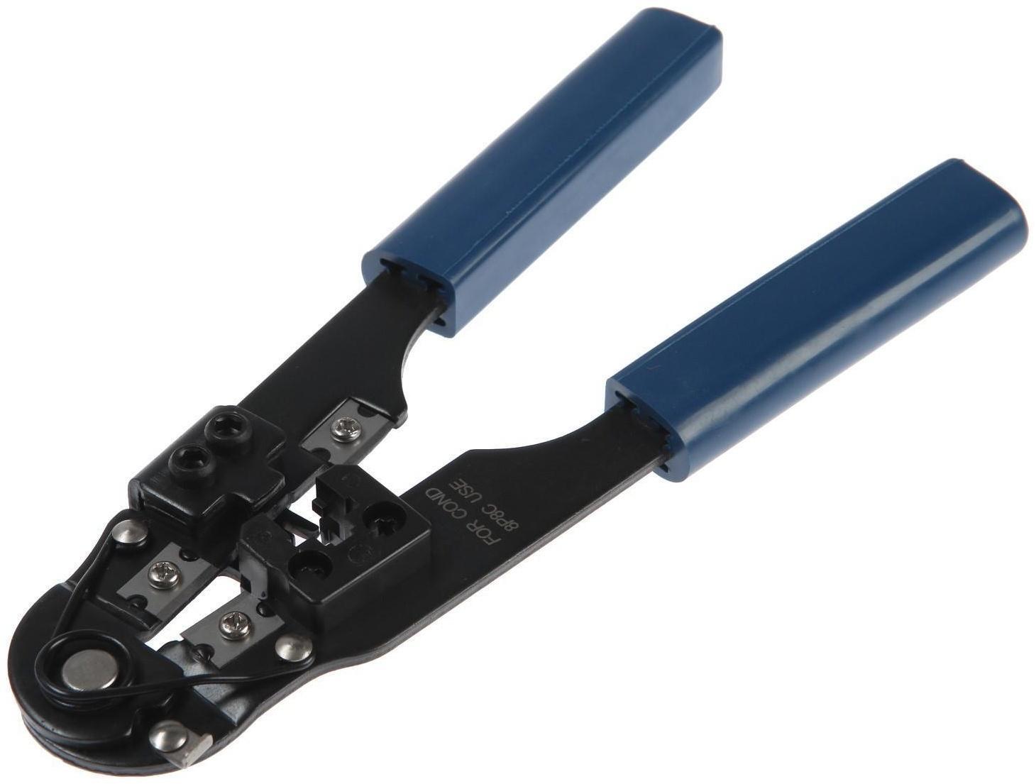 Кримпер ТУНДРА, для обжима компьютерных клемм RJ-45 8P, горизонтальный обжим