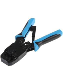 Кримпер ТУНДРА, для обжима клемм RJ-45 8P, RJ-12 6P, RJ-10 4P, вертикальный обжим
