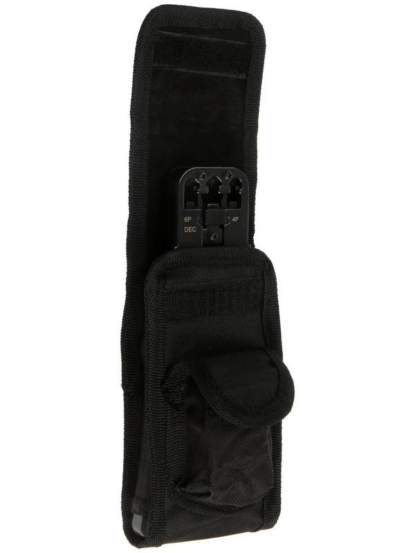 Кримпер-тестер ТУНДРА, с тестером кабеля, RJ-45 8P, RJ-12 6P, RJ-11 4P, вертикальный обжим