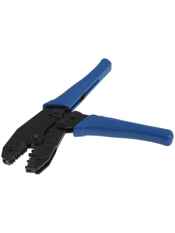 Пресс-клещи в сумке ТУНДРА, 5 матриц + отвертка, для опрессовки наконечников проводов