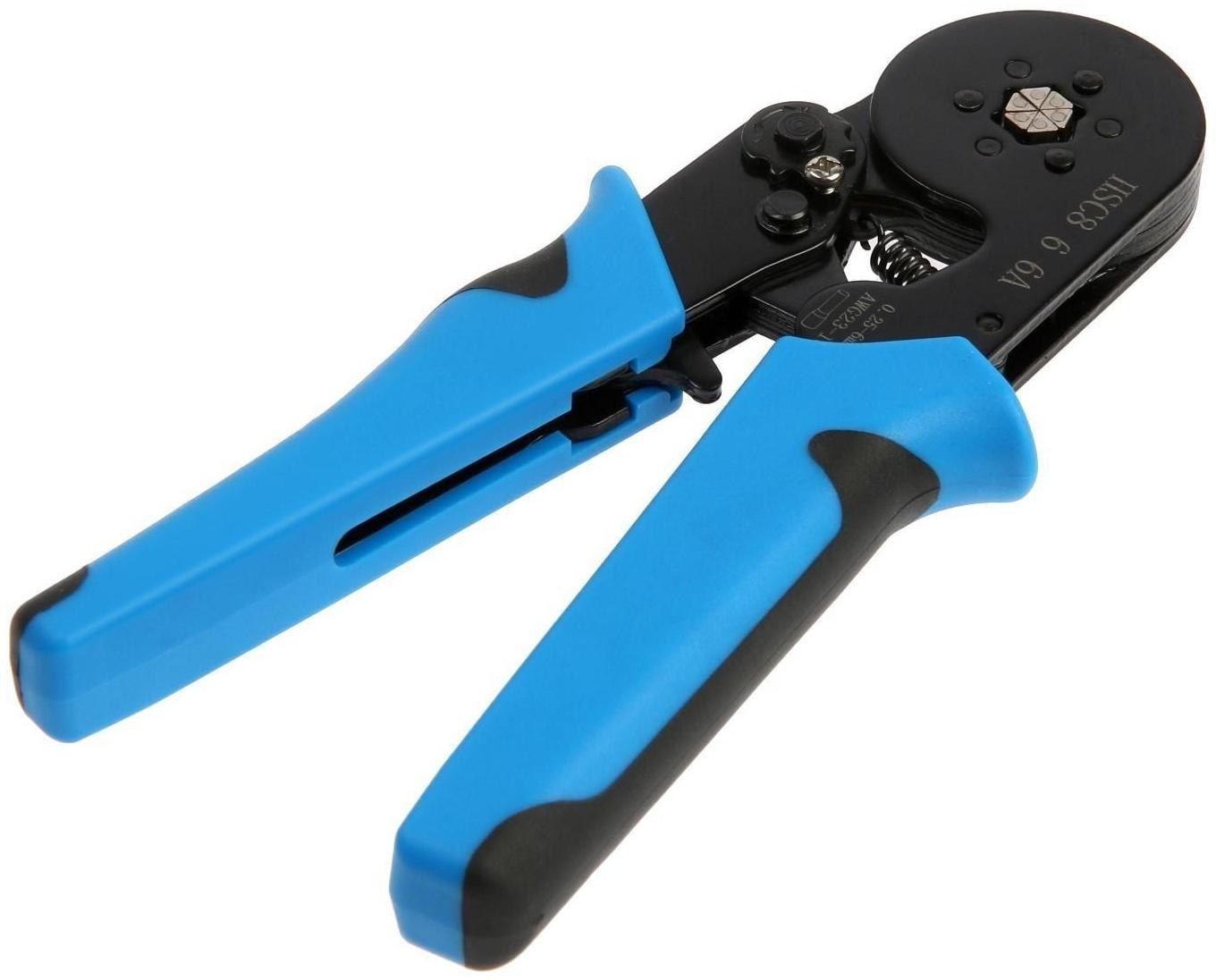 Пресс-клещи ТУНДРА, для опрессовки втулочных наконечников электропроводов 0.25-6 мм2