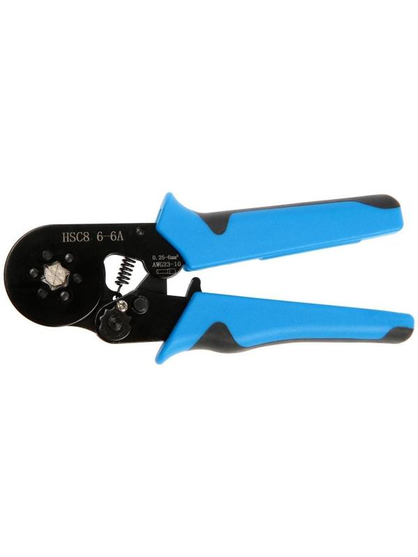 Пресс-клещи ТУНДРА, для опрессовки втулочных наконечников электропроводов 0.25-6 мм2