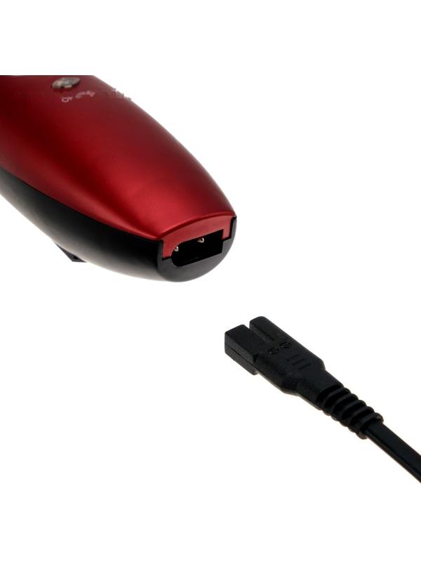 Машинка для стрижки Luazon LTRI-22, 2.5 Вт, 3/6/9/12 мм, керамич. нож, АКБ, красная