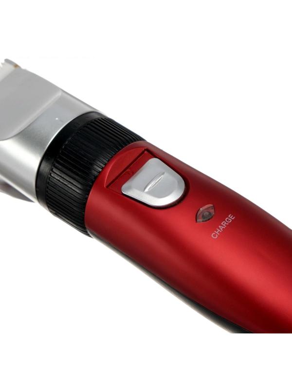 Машинка для стрижки Luazon LTRI-22, 2.5 Вт, 3/6/9/12 мм, керамич. нож, АКБ, красная