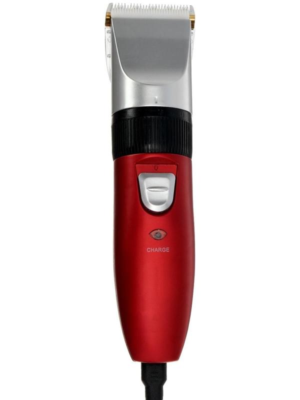 Машинка для стрижки Luazon LTRI-22, 2.5 Вт, 3/6/9/12 мм, керамич. нож, АКБ, красная