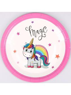 Тарелка бумажная «Крошка единорог», набор 6 шт.