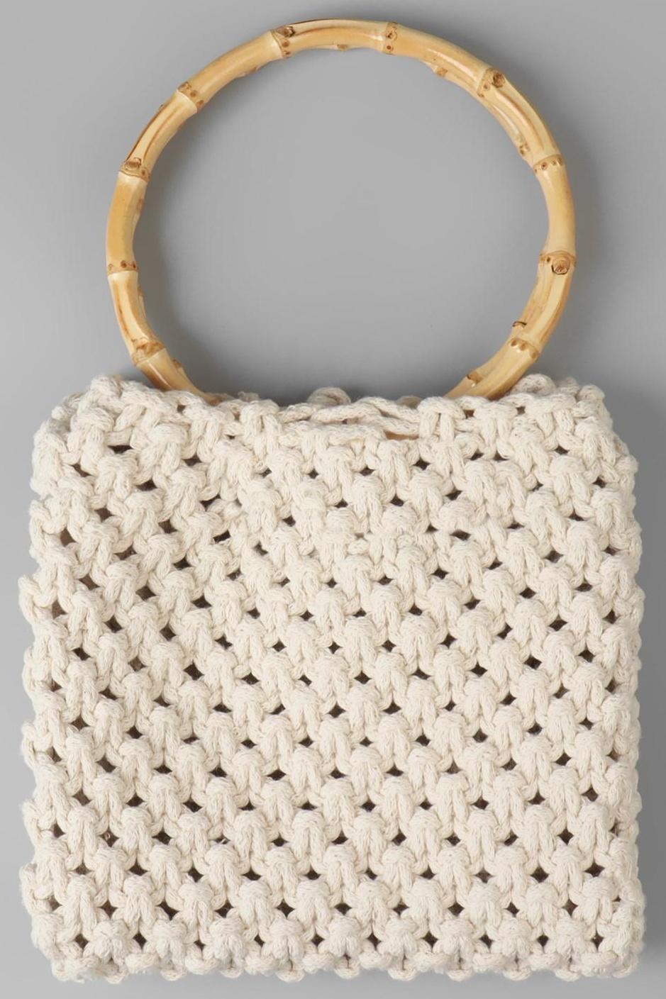 Ручки для сумки, 2 шт, бамбук, d = 17 см, толщина 0,8 см