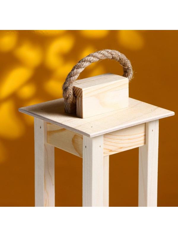 Кашпо деревянное 11×11×24 см 