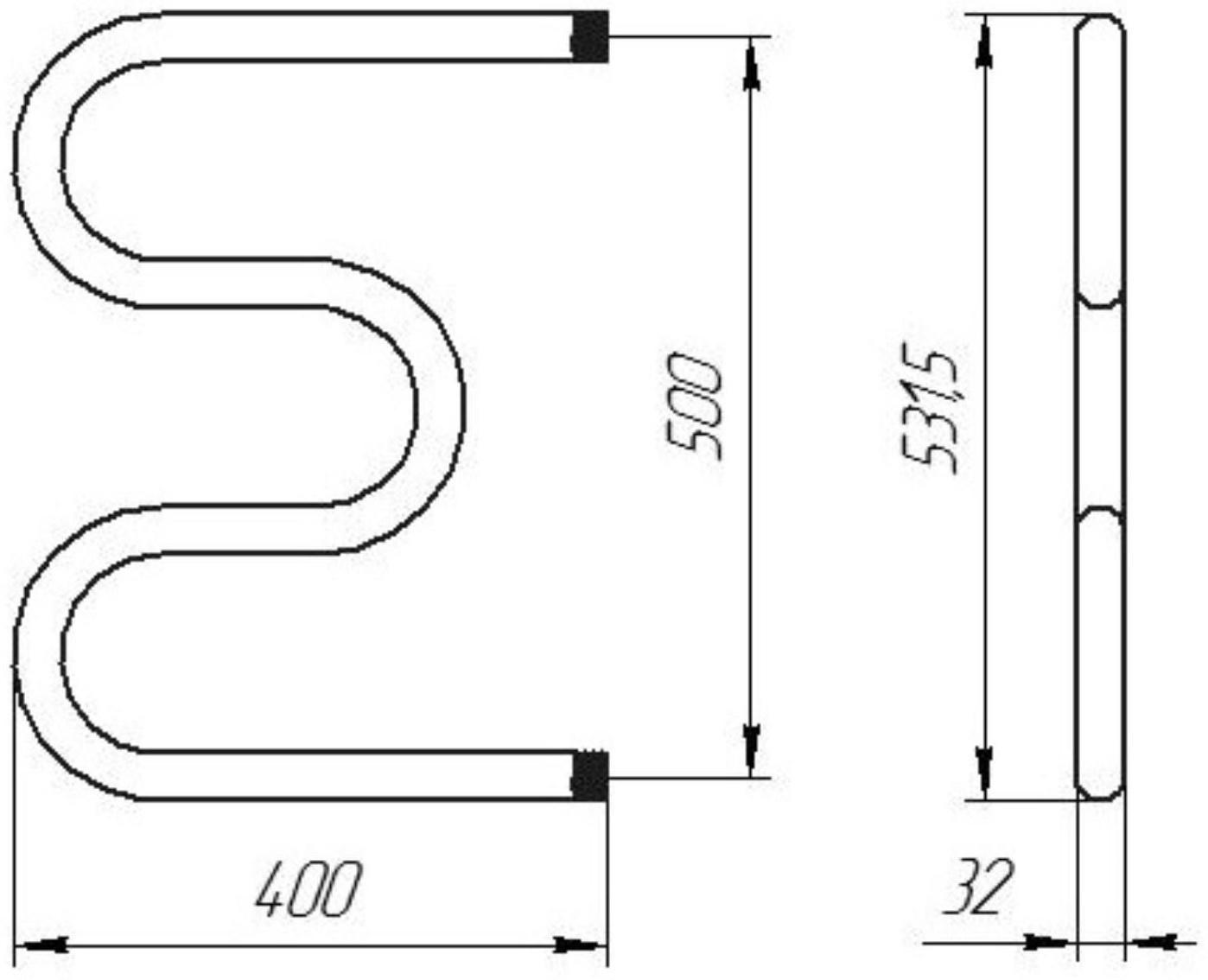 Полотенцесушитель электрический ТЕРА, М-образный, 500х400 мм, d=25
