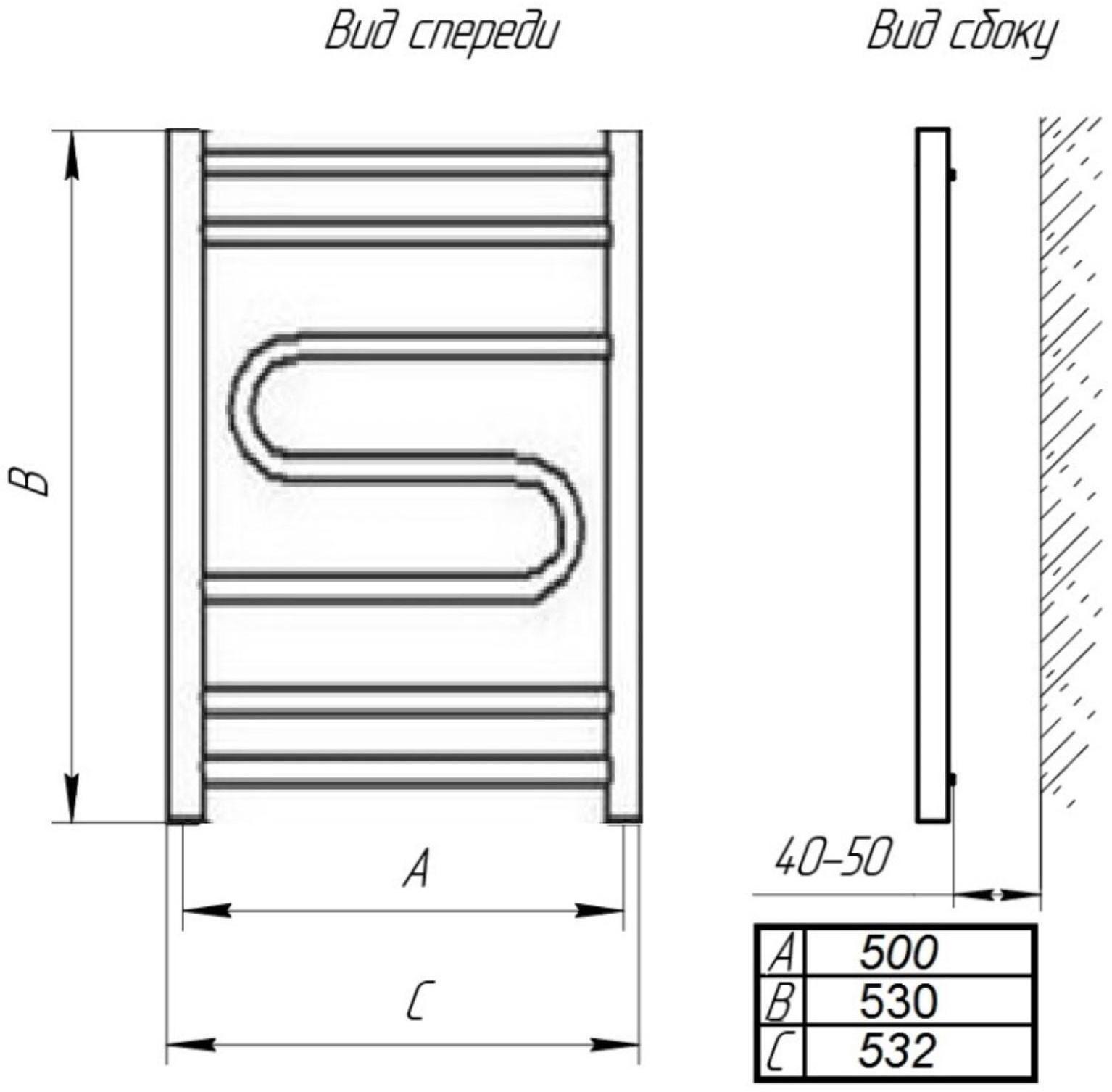 Полотенцесушитель водяной ТЕРА 