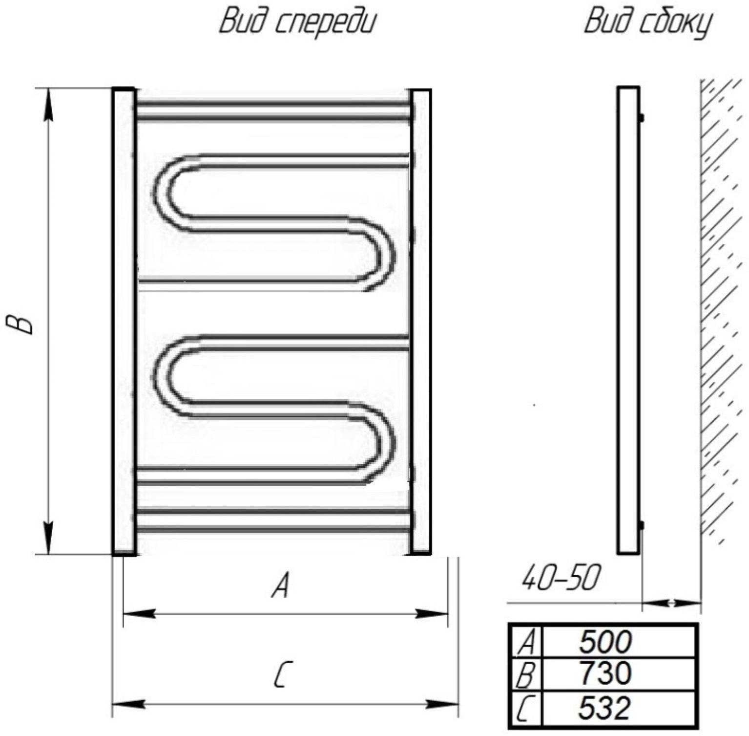Полотенцесушитель водяной ТЕРА 