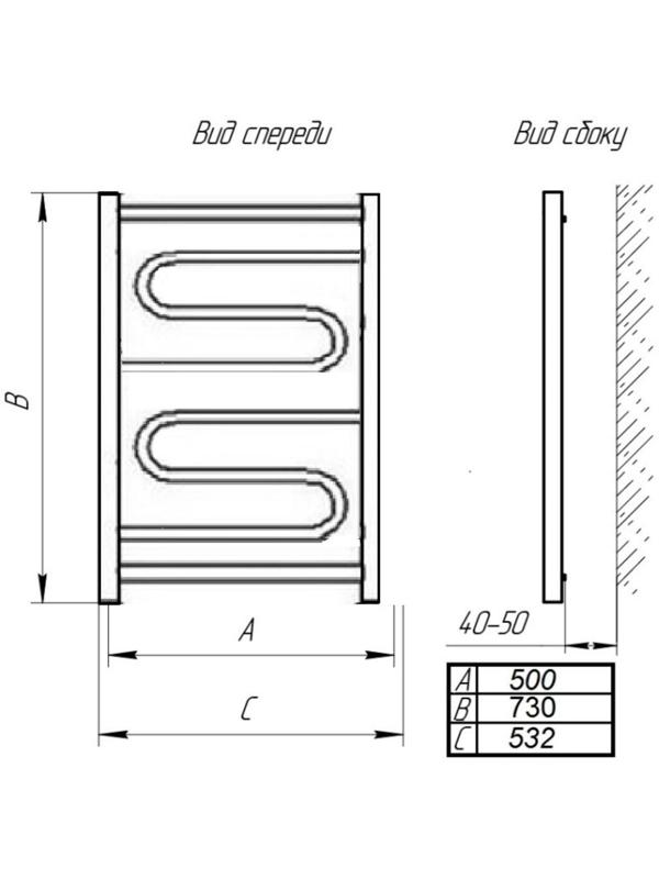 Полотенцесушитель водяной ТЕРА 