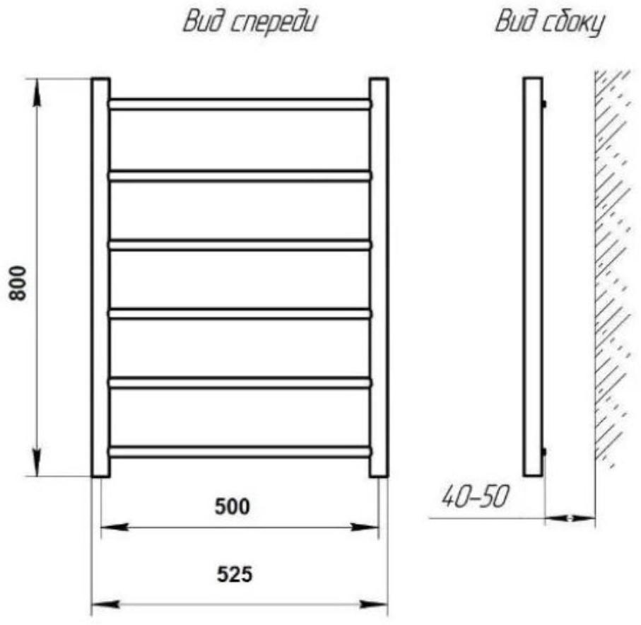Полотенцесушитель электрический ТЕРА 