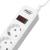 Сетевой фильтр Luazon Lighting, 5 розеток, 3 м, 2200 Вт, 3 х 0.75 мм2, 10 А, 220 В, белый