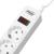 Сетевой фильтр Luazon Lighting, 5 розеток, 5 м, 2200 Вт, 3 х 0.75 мм2, 10 А, 220 В, белый