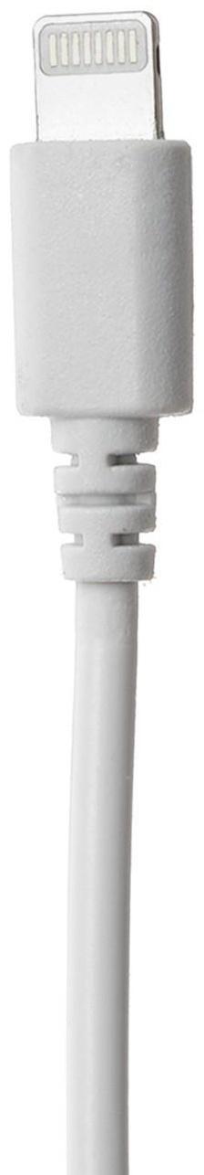 Сетевое зарядное устройство LuazON LCC-25, 2 USB, Lightning, 1 А, 1 м, черно-белое