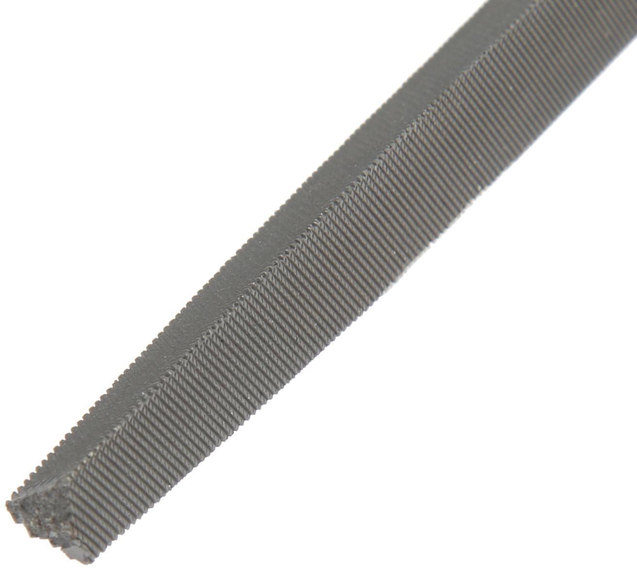 Напильник ТУНДРА, для заточки цепей пил, трехгранный, У10, 2К рукоятка, №3, 200 мм