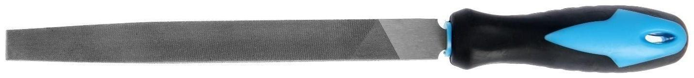 Напильник ТУНДРА, для заточки цепей пил, плоский, У10, 2К рукоятка, №3, 200 мм