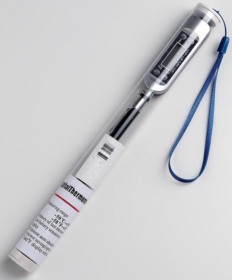 Термометр электронный для пищи, на батарейках, в коробке