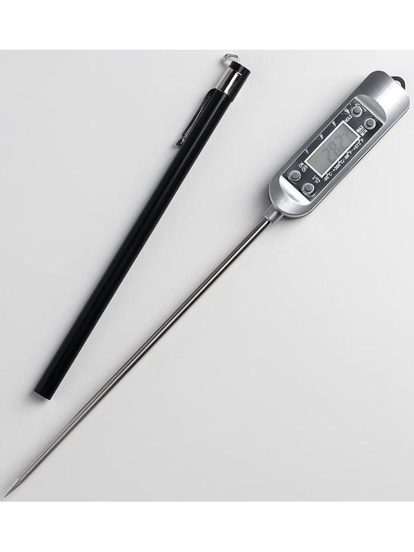 Термометр электронный для пищи, на батарейках, в коробке