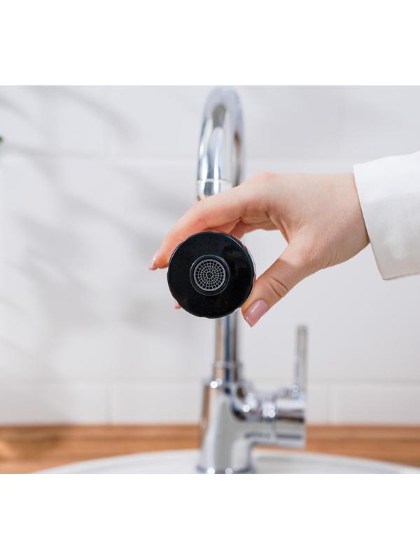 Насадка на кран для экономии воды с изменяемым напором и углом струи, 17 см