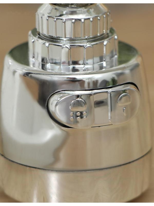 Насадка на кран для экономии воды с изменяемым напором и углом струи