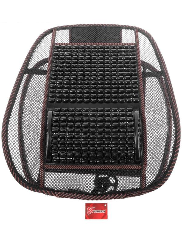 Накидка-массажёр на сиденье TORSO, 123×47 см, с поясничной опорой, коричневый