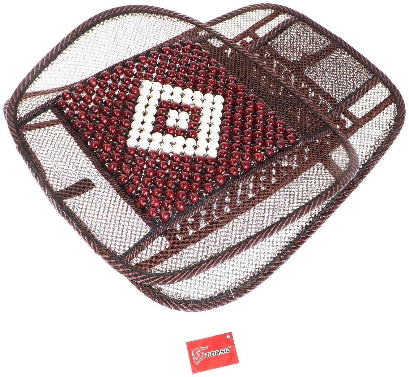 Накидка-массажер TORSO на сиденье, 123×47 см, узорная бамбуковая массажная вставка